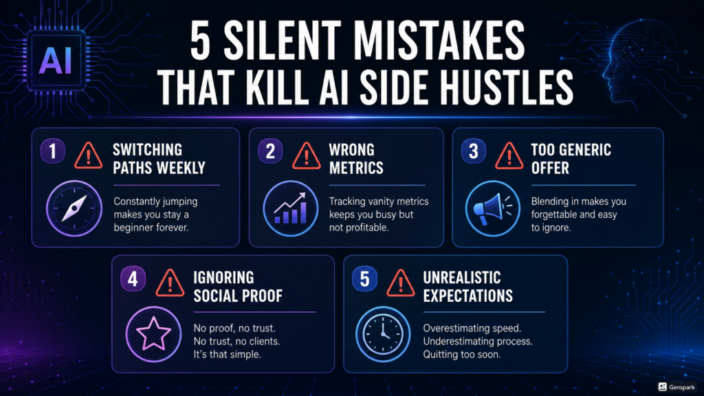 The mistakes that most destroy AI side hustles in 2026